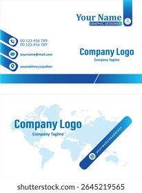 Grapic Design Blue Gradient Combination Visiting card Design