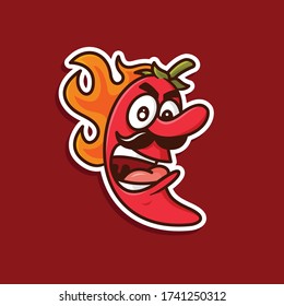 Grapic vector of Hot chili logo illustration, perfect for logo, mascot icon or etc