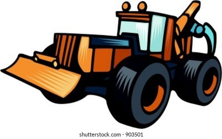 Grapple Skidder.Vector illustration