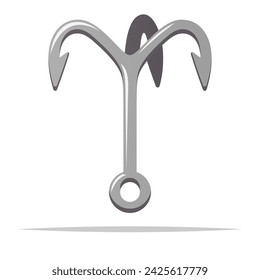 Grappling hook vector isolated illustration