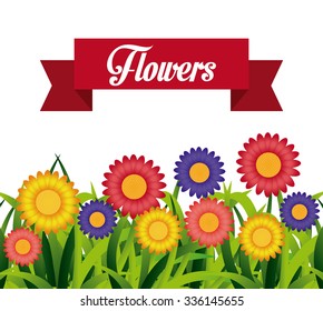 Grarden concept about flowers design, vector illustration 10 eps graphic.
