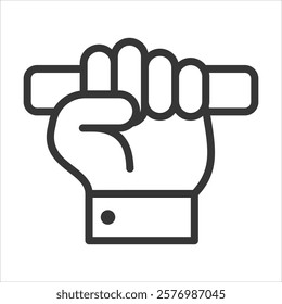 Grasp Outline Icon Vector Illustration