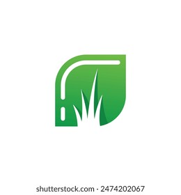 grass abstract logo modern style