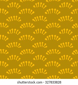 Grass in autumn ornament, seamless pattern vector design