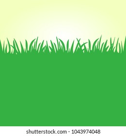 Grass background, green meadow, space for your text. Vector illustration