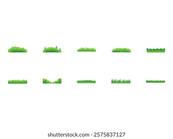 Grass Background Illustration Element Set