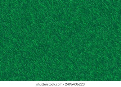 Grass background. Realistic lawn. Green grass texture. Fresh field or meadow. Template of garden lawn or sports field. Vector illustration.