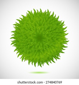 Grass ball isolated on white