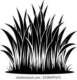 grass black and white silhouette vector design