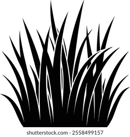 grass black and white silhouette vector design