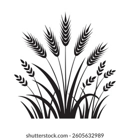 Grass Black And White Simple Design Silhouette