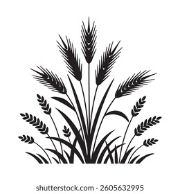 Grass Black And White Simple Design Silhouette