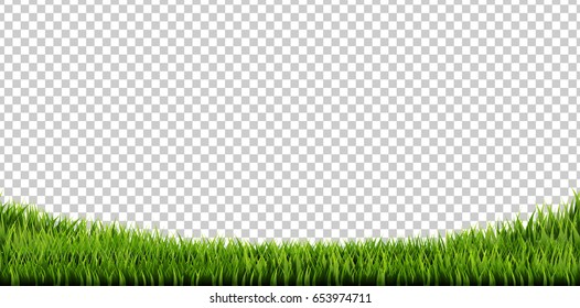 Grass Border Big Set , Vector Illustration