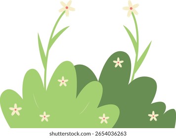 Borda de grama com conceito de design de desenhos animados. Ilustração de vetor