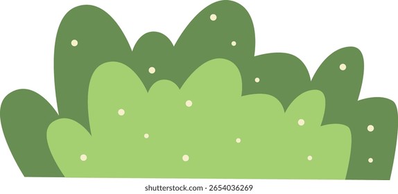 Frontera de hierba con concepto de diseño de dibujos animados. Ilustración vectorial