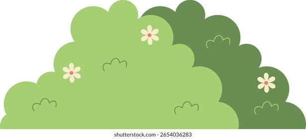 Grassrand mit Cartoon Design Konzept. Vektorgrafik