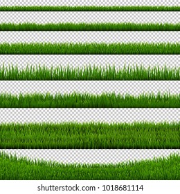 Grass Border Collection, Vector Illustration