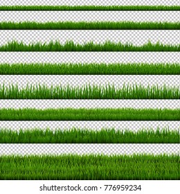 Grass Border Collection, Vector Illustration