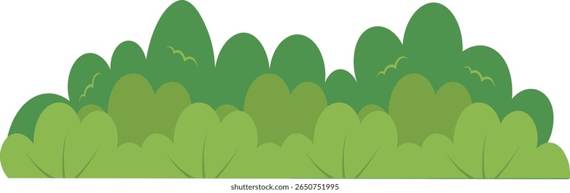 Decoración de la frontera de la hierba aislada en el fondo blanco. Ilustración vectorial