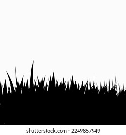 Grass Border Frame Silhouette,Plant Divider Decoration