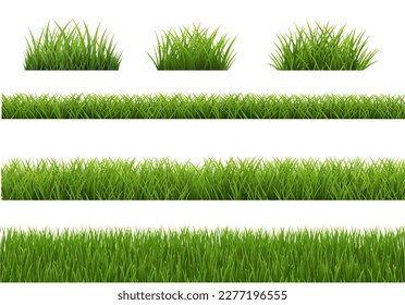 Grass Border With White Background , Vector Illustration - Shutterstock ID 2277196555