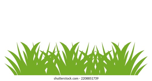 Grass Borders Icon. Vector Illustration.