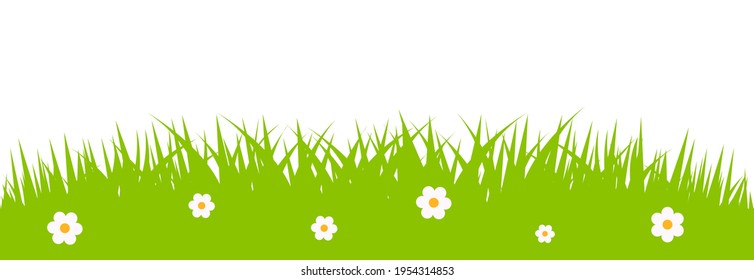 Grass borders plant, Vector Illustration