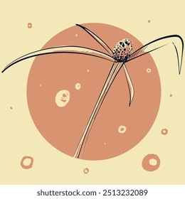 grass in a brown background for card and invitation