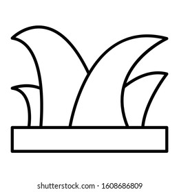 grass bush garden vector icon or logo illustration on white background. Perfect use for website, pattern, design, etc.
