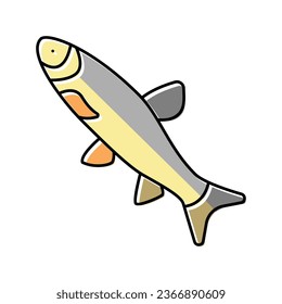 grass carp color icon vector. grass carp sign. isolated symbol illustration