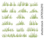 grass cartoon green shrubs bush drawing sketch