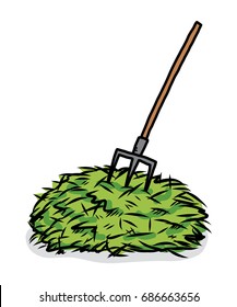 grass / cartoon vector and illustration, hand drawn style, isolated on white background.