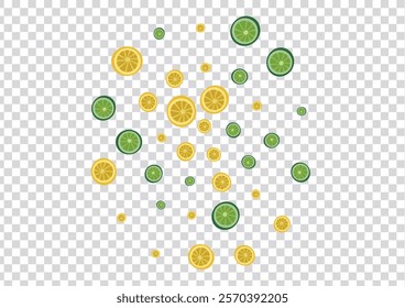 Grass Citrus Background Transparent Vector. Print Decoration. Green Lemon Healthy. Wrapping Lime Green Decoration.