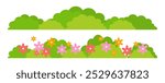 Grass. Collection of grass vector illustrations in flat style. green leaf. Grass illustration isolated on white background