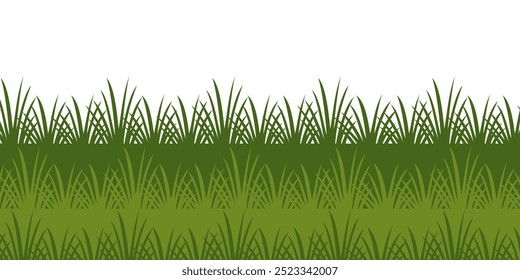 Grass. Collection of grass vector illustrations in flat style. green leaf. Grass illustration isolated on white background