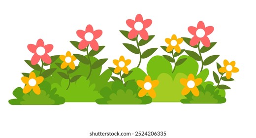 Grass. Collection of grass vector illustrations in flat style. green leaf. Grass illustration isolated on white background