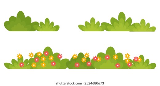 Grass. Collection of grass vector illustrations in flat style. green leaf. Grass illustration isolated on white background