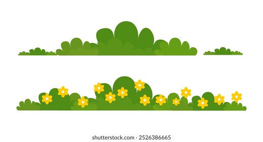 Grass. Collection of grass vector illustrations in flat style. green leaf. Grass illustration isolated on white background
