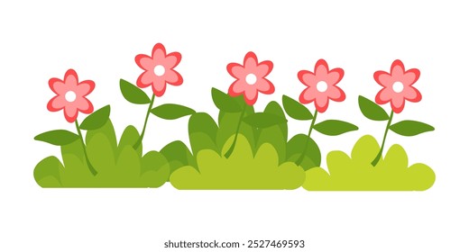 Grass. Collection of grass vector illustrations in flat style. green leaf. Grass illustration isolated on white background