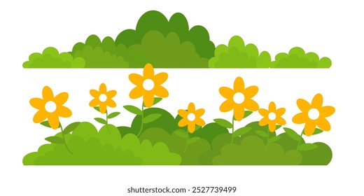 Grass. Collection of grass vector illustrations in flat style. green leaf. Grass illustration isolated on white background