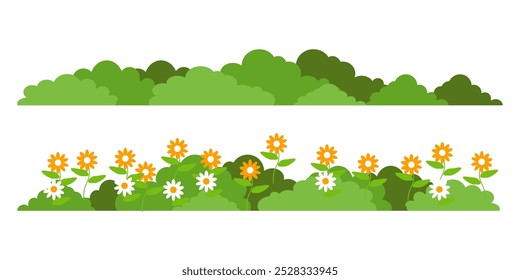 Grass. Collection of grass vector illustrations in flat style. green leaf. Grass illustration isolated on white background