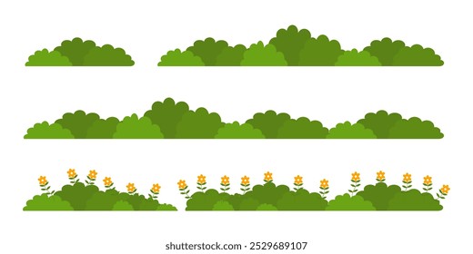 Grass. Collection of grass vector illustrations in flat style. green leaf. Grass illustration isolated on white background