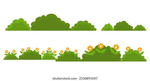 Grass. Collection of grass vector illustrations in flat style. green leaf. Grass illustration isolated on white background