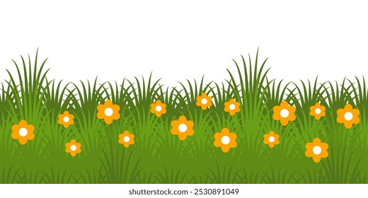 Grass. Collection of grass vector illustrations in flat style. green leaf. Grass illustration isolated on white background