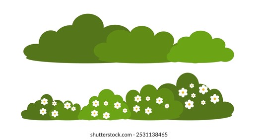 Grass. Collection of grass vector illustrations in flat style. green leaf. Grass illustration isolated on white background