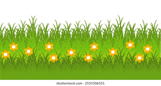 Grass. Collection of grass vector illustrations in flat style. green leaf. Grass illustration isolated on white background