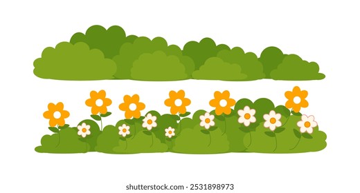 Grass. Collection of grass vector illustrations in flat style. green leaf. Grass illustration isolated on white background