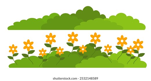 Grass. Collection of grass vector illustrations in flat style. green leaf. Grass illustration isolated on white background