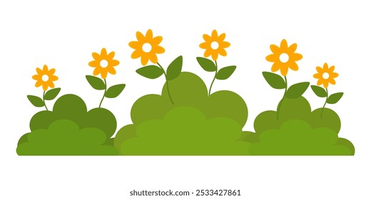 Grass. Collection of grass vector illustrations in flat style. green leaf. Grass illustration isolated on white background