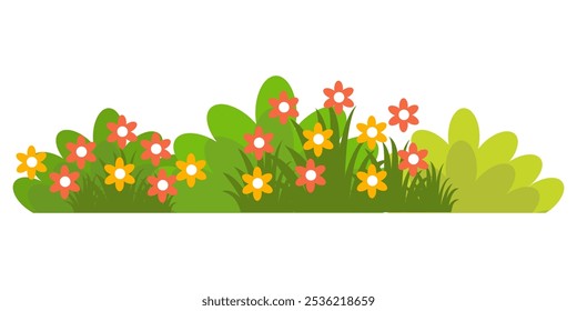 Grass. Collection of grass vector illustrations in flat style. green leaf. Grass illustration isolated on white background